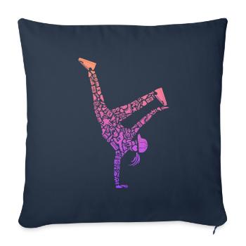Breakdancing Breakdancer Women Girls Breakdancing - Sofa pillowcase 17,3'' x 17,3'' (45 x 45 cm) - navy - Front