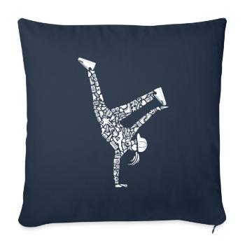 Breakdancing Breakdancer Girls Women Breakdancing - Sofa pillowcase 17,3'' x 17,3'' (45 x 45 cm) - navy - Front