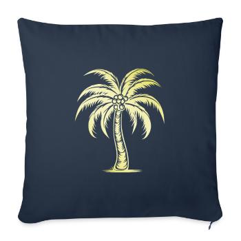 Paume Or - Housse de coussin décorative 45 x 45 cm - bleu marine - Devant