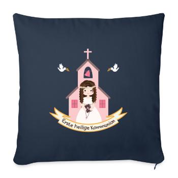 1. Heilige Kommunion Erstkommunion Sakrament Erste - Sofakissenbezug 45 x 45 cm - Navy - Vorne