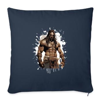 Chef de Musculation Muscles Indien - Housse de coussin décorative 45 x 45 cm - bleu marine - Devant