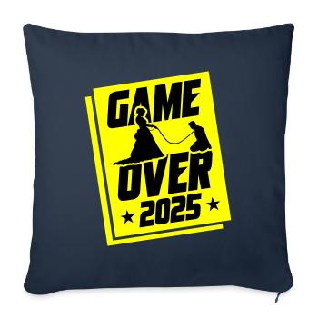Hochzeit Game Over 2025 Junggesellenabschied - Sofakissenbezug 45 x 45 cm - Navy - Vorne