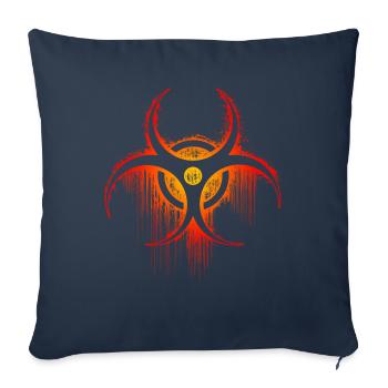 Tattoo Biohazard Gothic Tribal Goth Biogefahr Psy - Sofakissenbezug 45 x 45 cm - Navy - Vorne