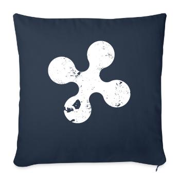 Croix de Lombardie - Housse de coussin décorative 45 x 45 cm - bleu marine - Devant