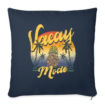 Vacay-modus pineapple pine design For beach - Sofa pillowcase 17,3'' x 17,3'' (45 x 45 cm) - navy - Front