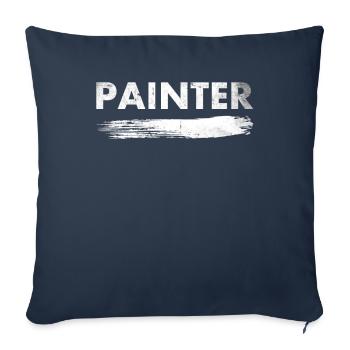 Maler-dekorateur-design Pour les peintres-artistes - Housse de coussin décorative 45 x 45 cm - bleu marine - Devant