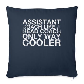 Assistant coach like a head coach - Sofa pillowcase 17,3'' x 17,3'' (45 x 45 cm) - navy - Front