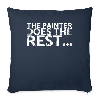 Le peintre fait le reste de la conception pour le peintre - Housse de coussin décorative 45 x 45 cm - bleu marine - Devant
