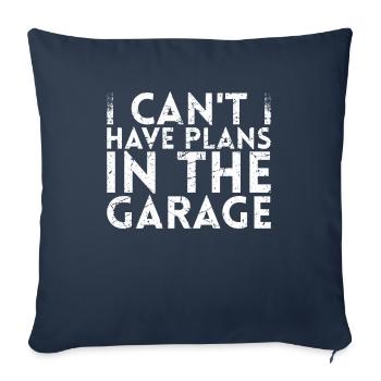Je ne peux pas faire de plans dans la conception du garage pour - Housse de coussin décorative 45 x 45 cm - bleu marine - Devant