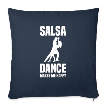 Salsa Dancing Music - Housse de coussin décorative 45 x 45 cm - bleu marine - Devant