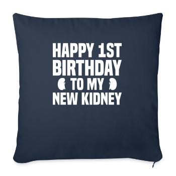 Niere Organspender - Sofakissenbezug 45 x 45 cm - Navy - Vorne