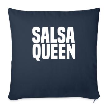 Salsa Danse Musique Danse Pratiquer le latin - Housse de coussin décorative 45 x 45 cm - bleu marine - Devant