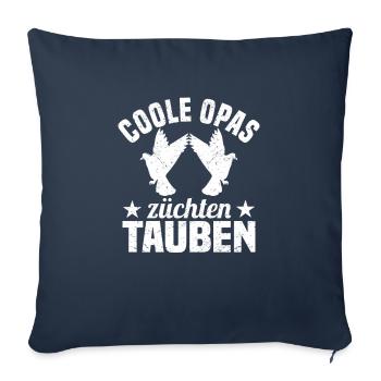 Taubenflüsterer Opa Renntauben Vogel Taube - Sofakissenbezug 45 x 45 cm - Navy - Vorne