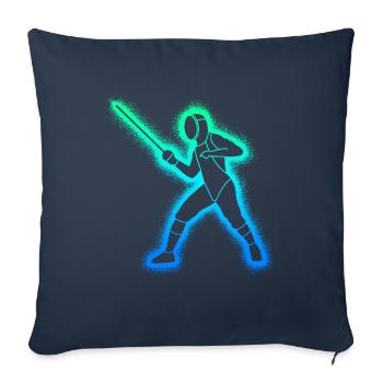 Fencing Fencing Art Children Men Boys Fencing - Sofa pillowcase 17,3'' x 17,3'' (45 x 45 cm) - navy - Front