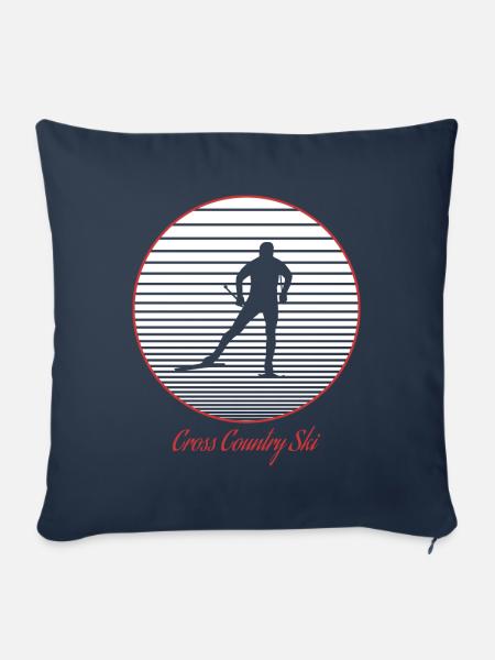 Langlauf - Sofakissenbezug 45 x 45 cm - Navy