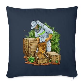 Beekeeper beekeeper honey bee - Sofa pillowcase 17,3'' x 17,3'' (45 x 45 cm) - navy - Front