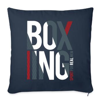 boxe - Housse de coussin décorative 45 x 45 cm - bleu marine - Devant