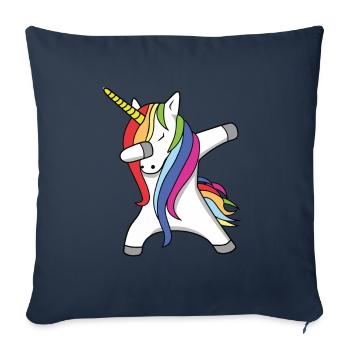 Licorne DAB Dance - Housse de coussin décorative 45 x 45 cm - bleu marine - Devant