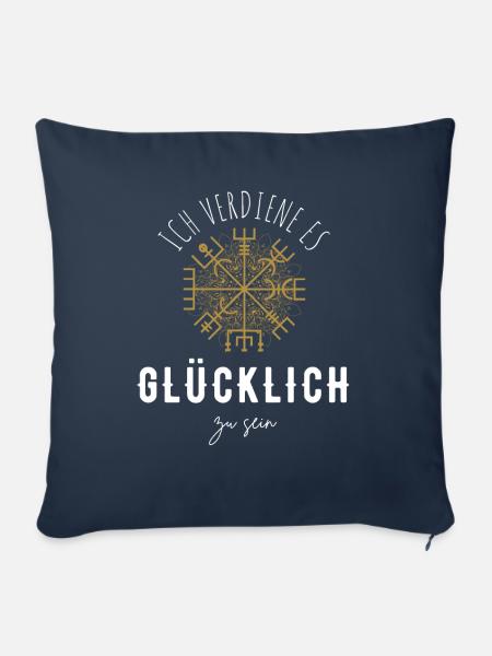 Wegweiser MOTIVATION - VEGVISIR - Sofakissenbezug 45 x 45 cm - Navy