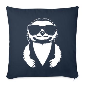 Paresseux Anime Paresseux Manga Paresseux Lunettes de soleil - Housse de coussin décorative 45 x 45 cm - bleu marine - Devant