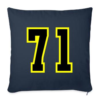 71 Number Jersey - Sofa pillowcase 17,3'' x 17,3'' (45 x 45 cm) - navy - Front