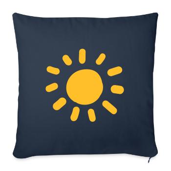 Sun drawing pattern - Sofa pillowcase 17,3'' x 17,3'' (45 x 45 cm) - navy - Front