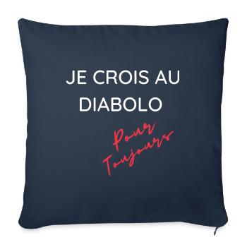 Cadeau humour diabolo cirque passion drôle - Housse de coussin décorative 45 x 45 cm - bleu marine - Devant