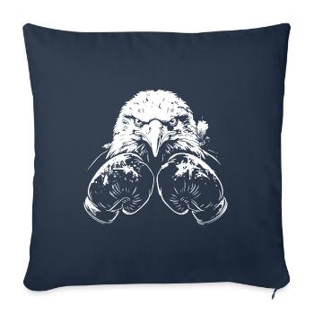 Eagle Boxing Fighter MMA - Housse de coussin décorative 45 x 45 cm - bleu marine - Devant