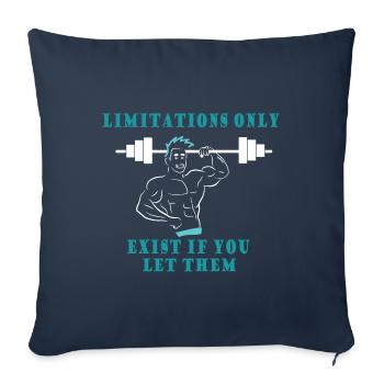 Musculation Musculation Fitness Renforcement musculaire - Housse de coussin décorative 45 x 45 cm - bleu marine - Devant