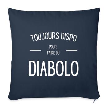 Cadeau humour diabolo cirque passion drôle - Housse de coussin décorative 45 x 45 cm - bleu marine - Devant