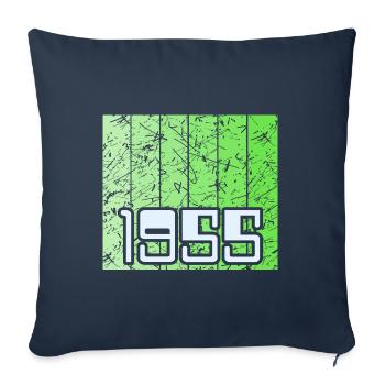 Born 1955 - Sofa pillowcase 17,3'' x 17,3'' (45 x 45 cm) - navy - Front