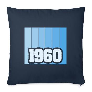 1960 1960 - Housse de coussin décorative 45 x 45 cm - bleu marine - Devant