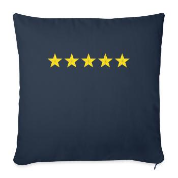 5-sterne in 3D - Symbol, Vorlage - Sofakissenbezug 45 x 45 cm - Navy - Vorne