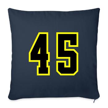 Justaucorps à 45 chiffres - Housse de coussin décorative 45 x 45 cm - bleu marine - Devant