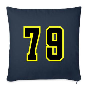 79 Number Leotard - Sofa pillowcase 17,3'' x 17,3'' (45 x 45 cm) - navy - Front