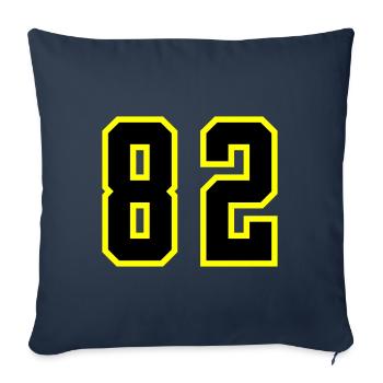 82 Number Leotard - Sofa pillowcase 17,3'' x 17,3'' (45 x 45 cm) - navy - Front