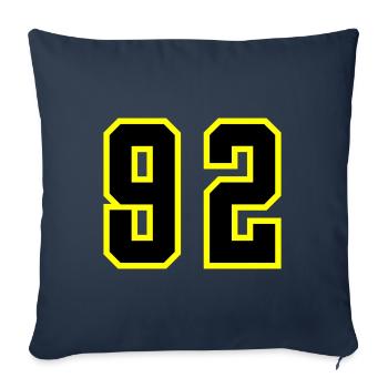 92 Number Jersey - Sofa pillowcase 17,3'' x 17,3'' (45 x 45 cm) - navy - Front