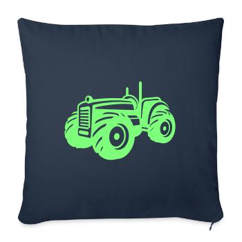 Véhicule tracteur - Housse de coussin décorative 45 x 45 cm - bleu marine - Devant