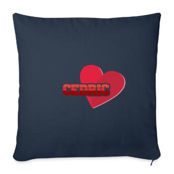 Hearts Cedric - Sofa pillowcase 17,3'' x 17,3'' (45 x 45 cm) - navy - Front