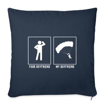 Your Friend - My Friend - Paragliding Turning - Sofa pillowcase 17,3'' x 17,3'' (45 x 45 cm) - navy - Front