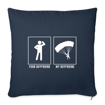 Your Friend - My Friend - Paragliding Turn - Sofa pillowcase 17,3'' x 17,3'' (45 x 45 cm) - navy - Front