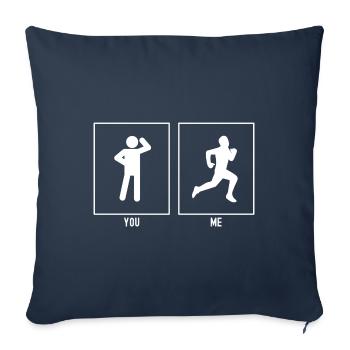 U - I - Run Vector - Housse de coussin décorative 45 x 45 cm - bleu marine - Devant
