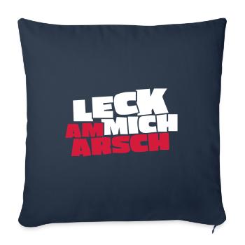 LECK MICH AM ARSCH - Sofakissenbezug 45 x 45 cm - Navy - Vorne