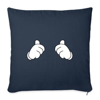 Thumbs - Housse de coussin décorative 45 x 45 cm - bleu marine - Devant