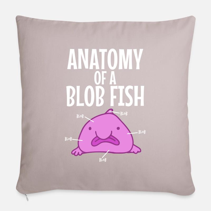 Anatomie Blobfisch Sofakissenbezug 45 x 45 cm