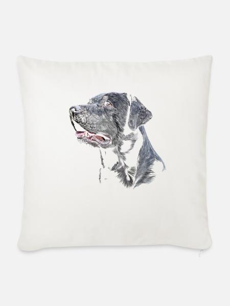 Labrador - Sofakissenbezug 45 x 45 cm - Naturweiß 