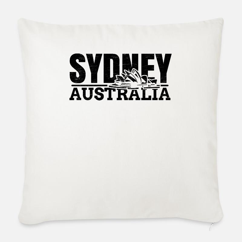Sydney Australia - Sofakissenbezug 45 x 45 cm - Naturweiß 