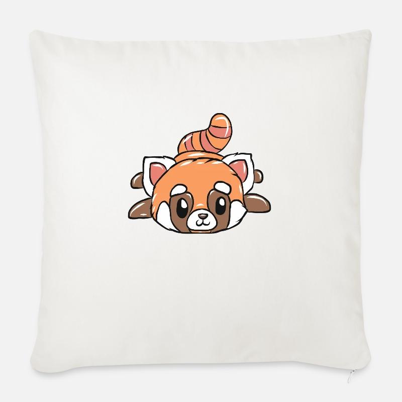 Roter Panda - Sofakissenbezug 45 x 45 cm - Naturweiß 