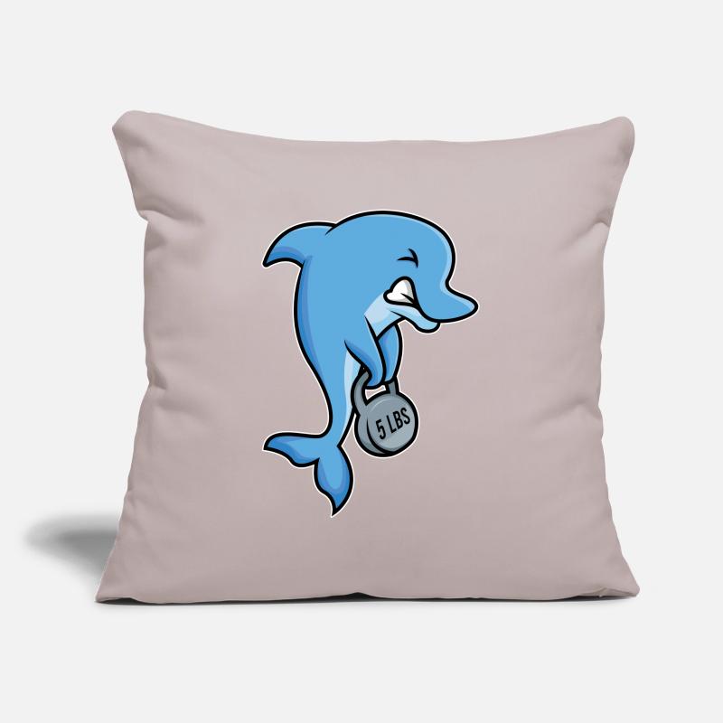 conception forte de forme physique de dauphin Housse de coussin décorative 45 x 45 cm