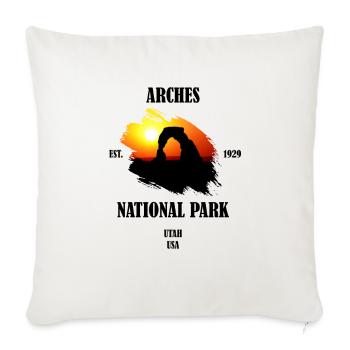 Arches National Park Utah USA Stone Arch Geology - Sofa pillowcase 17,3'' x 17,3'' (45 x 45 cm) - natural white - Front